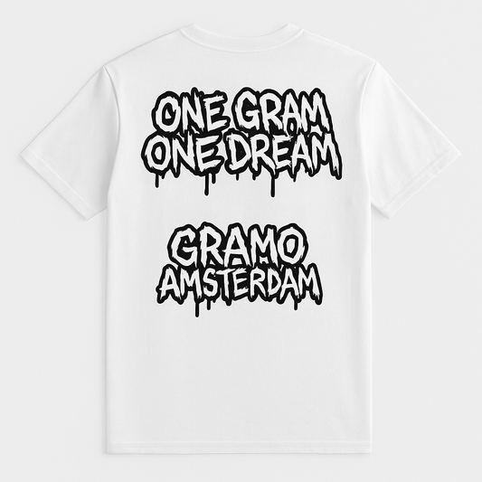Gramo “One Gram One Dream” Signature Tee – White