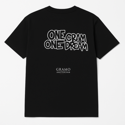 Gramo “One Gram One Dream” Signature Tee – Black